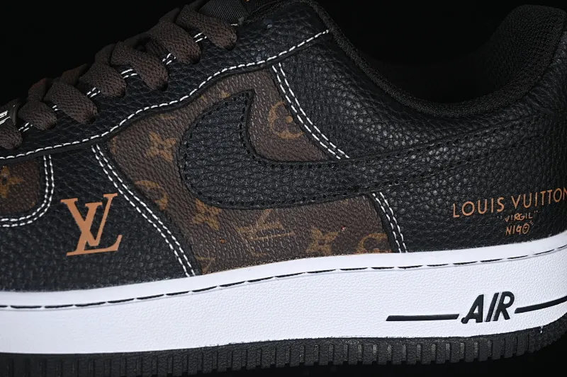 All categories Nk Air Force 1 Air Force series Nk Air Force 1 Low Air Force low-top Nike Air Force 1'07 Low LV joint classic black and brown Air Force 1 low-top casual sneakers CZ3986-002